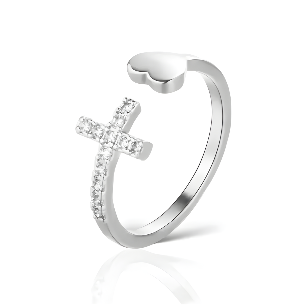 Herzchen Kreuz Ring