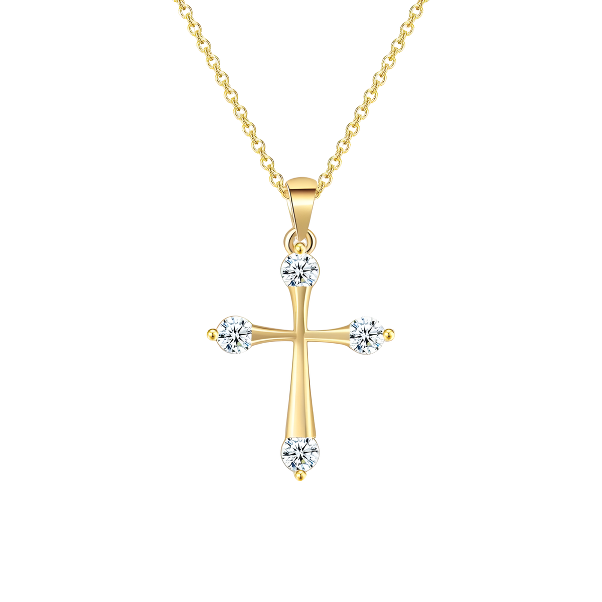 Elegante Goldene Kreuzkette