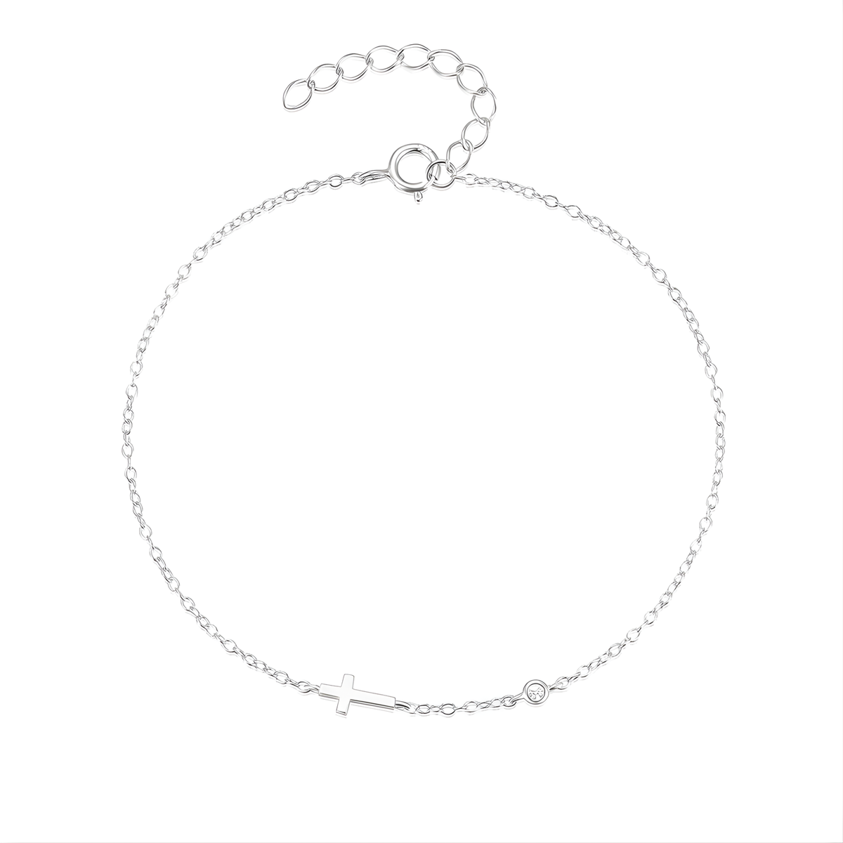 Elegante Silberne Armkette