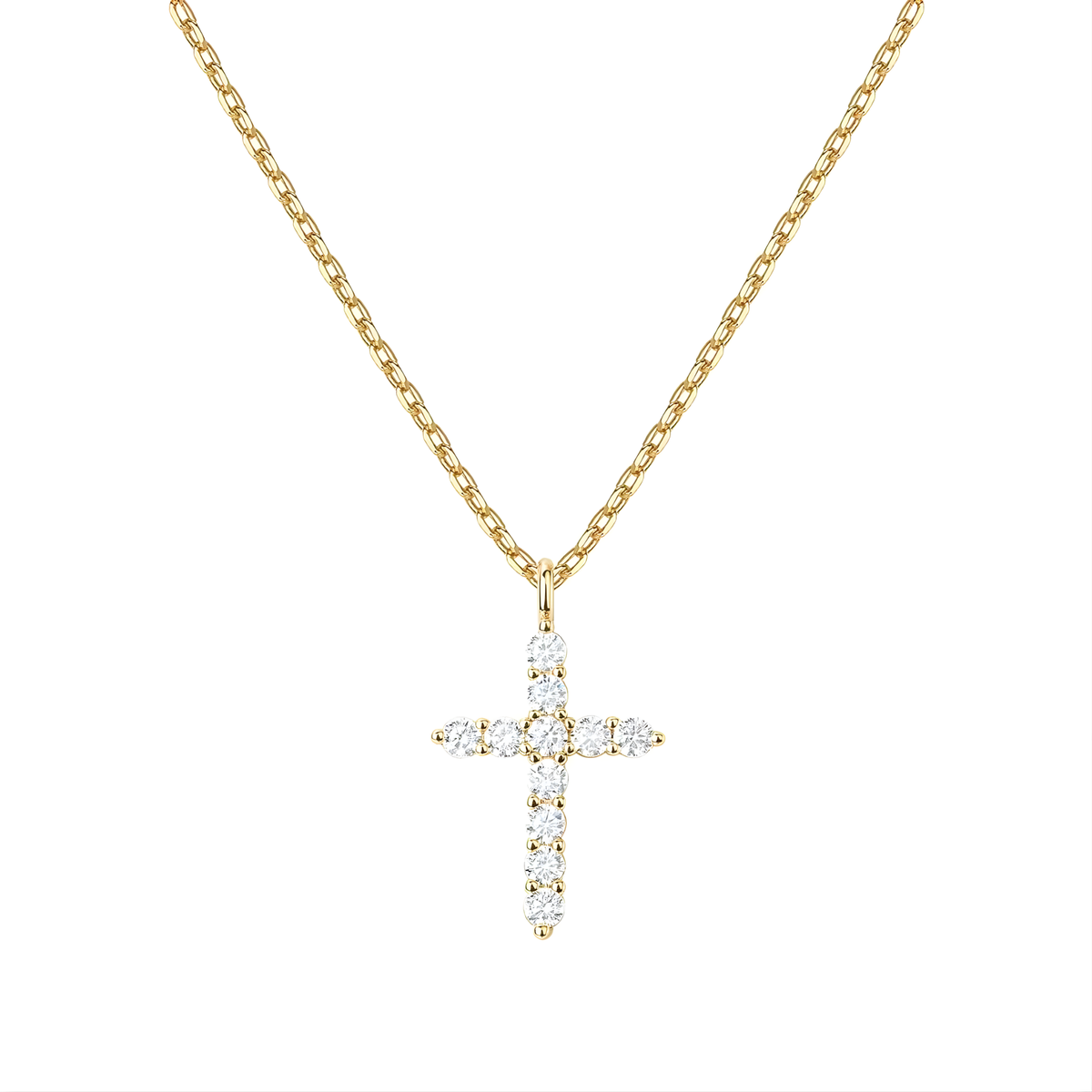 Elegante Goldene Kreuzkette