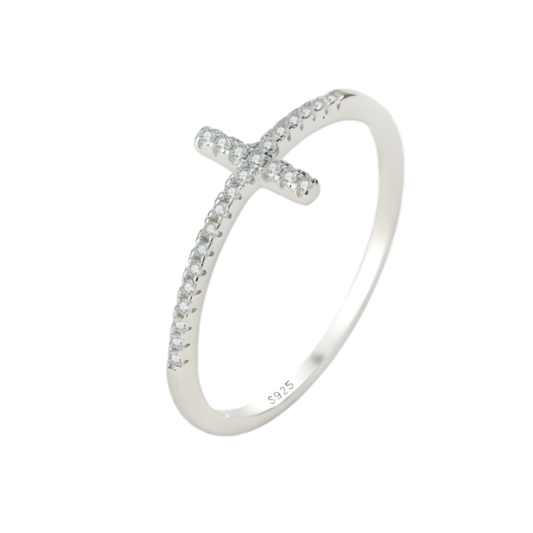 925 Silber Kreuz Ring