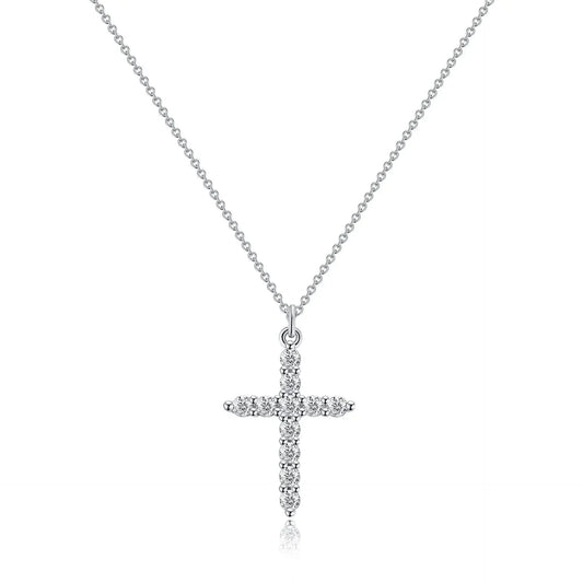 Elegante Silberne Kreuzkette